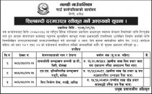 आधारभूत स्वास्थ्य सेवा केन्द्र निर्माणका लागि सिलबन्दी दरभाउ पत्र स्वीकृत गर्ने आशयको सूचना