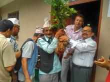 गल्छी गा.पा. वडा नं. ६ मा कृषकहरुलाई  फलफुल बिरुवा वितरण कार्यक्रम   ० 